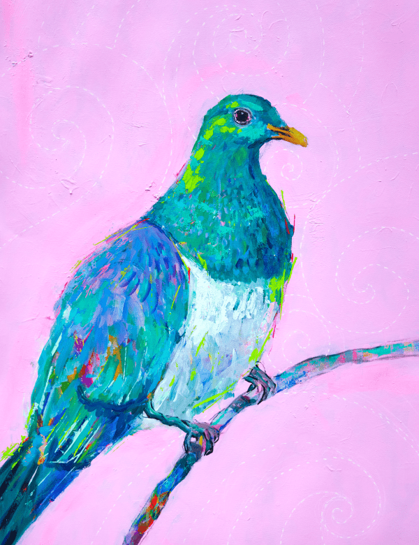 NZ Kereru Painting for sale.